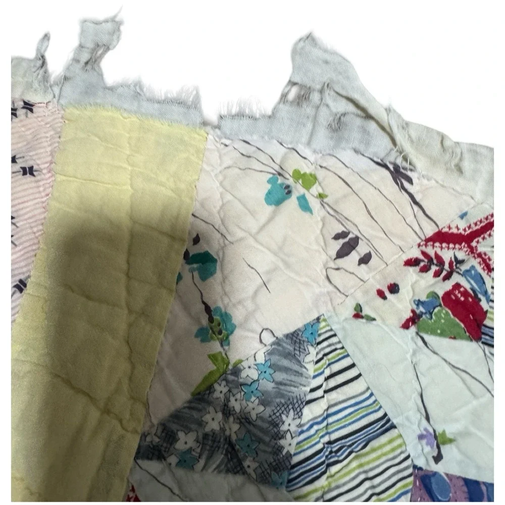 Vintage 30's/40's Handmade Star Quilt Handmade Patchwork Bedspread Throw Blanket